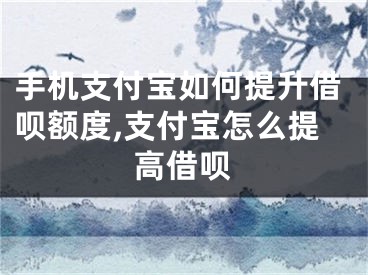 手機支付寶如何提升借唄額度,支付寶怎么提高借唄