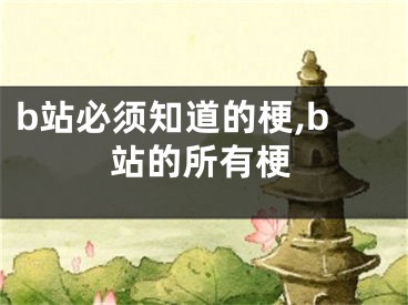 b站必須知道的梗,b站的所有梗