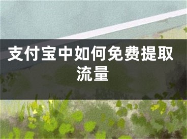 支付寶中如何免費提取流量