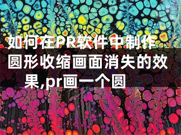 如何在PR軟件中制作圓形收縮畫面消失的效果,pr畫一個圓