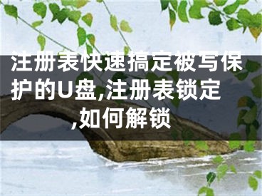 注冊表快速搞定被寫保護的U盤,注冊表鎖定,如何解鎖