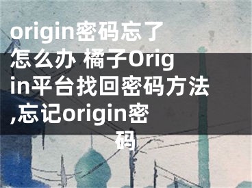 origin密碼忘了怎么辦 橘子Origin平臺找回密碼方法,忘記origin密碼