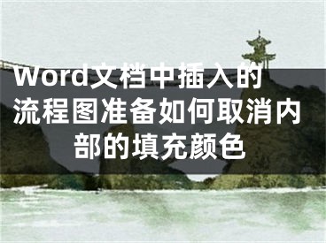 Word文檔中插入的流程圖準(zhǔn)備如何取消內(nèi)部的填充顏色