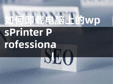 如何卸載電腦上的wpsPrinter Professional