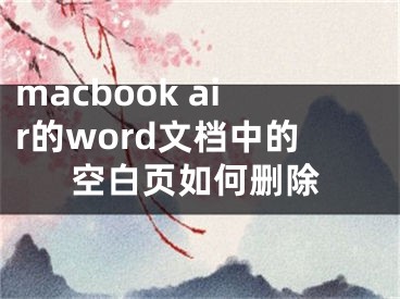 macbook air的word文檔中的空白頁(yè)如何刪除