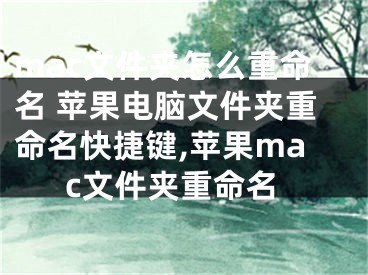 mac文件夾怎么重命名 蘋果電腦文件夾重命名快捷鍵,蘋果mac文件夾重命名