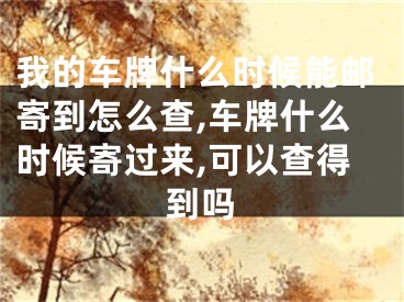 我的車牌什么時候能郵寄到怎么查,車牌什么時候寄過來,可以查得到嗎