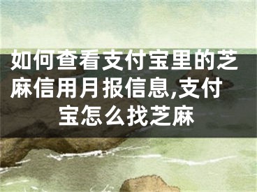 如何查看支付寶里的芝麻信用月報信息,支付寶怎么找芝麻