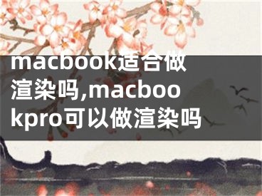 macbook適合做渲染嗎,macbookpro可以做渲染嗎