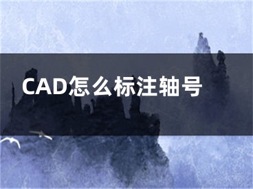 CAD怎么標(biāo)注軸號