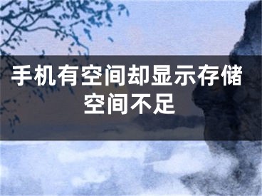 手機(jī)有空間卻顯示存儲(chǔ)空間不足