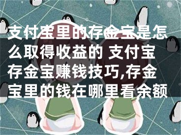 支付寶里的存金寶是怎么取得收益的 支付寶存金寶賺錢技巧,存金寶里的錢在哪里看余額