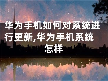 華為手機(jī)如何對(duì)系統(tǒng)進(jìn)行更新,華為手機(jī)系統(tǒng)怎樣