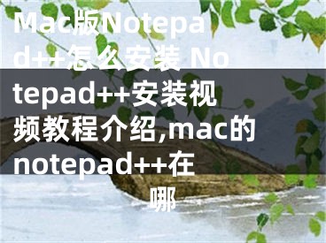 Mac版Notepad++怎么安裝 Notepad++安裝視頻教程介紹,mac的notepad++在哪