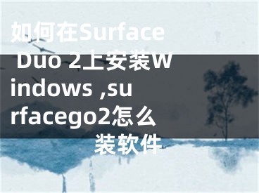 如何在Surface Duo 2上安裝Windows ,surfacego2怎么裝軟件