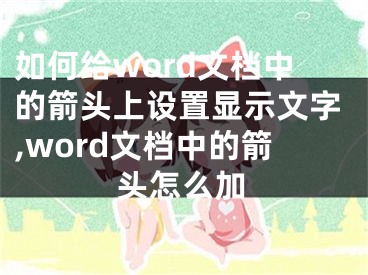 如何給word文檔中的箭頭上設(shè)置顯示文字,word文檔中的箭頭怎么加