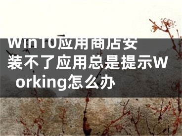 Win10應(yīng)用商店安裝不了應(yīng)用總是提示W(wǎng)orking怎么辦