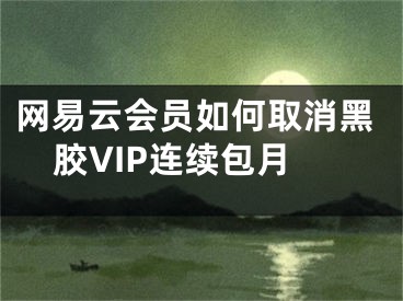 網(wǎng)易云會(huì)員如何取消黑膠VIP連續(xù)包月