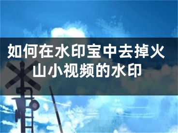 如何在水印寶中去掉火山小視頻的水印