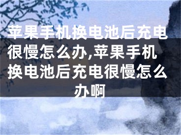 蘋果手機換電池后充電很慢怎么辦,蘋果手機換電池后充電很慢怎么辦啊