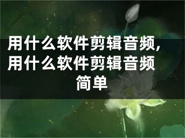 用什么軟件剪輯音頻,用什么軟件剪輯音頻 簡單