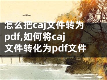 怎么把caj文件轉(zhuǎn)為pdf,如何將caj文件轉(zhuǎn)化為pdf文件