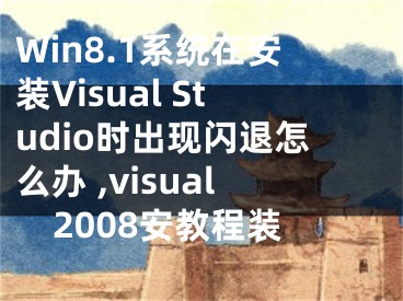 Win8.1系統(tǒng)在安裝Visual Studio時出現(xiàn)閃退怎么辦 ,visual2008安教程裝