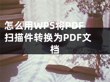 怎么用WPS將PDF掃描件轉(zhuǎn)換為PDF文檔