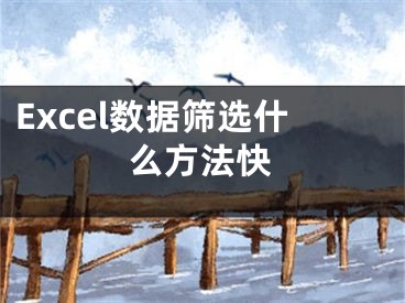 Excel數(shù)據(jù)篩選什么方法快