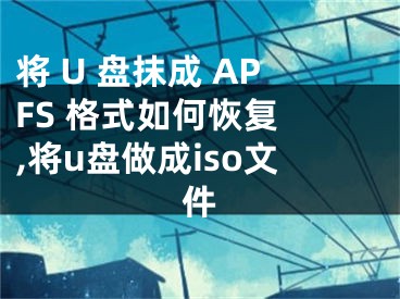 將 U 盤抹成 APFS 格式如何恢復(fù) ,將u盤做成iso文件