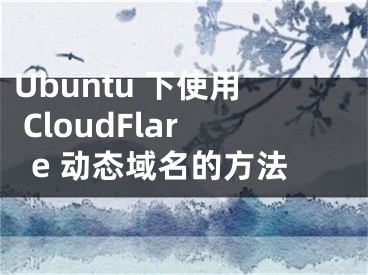 Ubuntu 下使用 CloudFlare 動態(tài)域名的方法