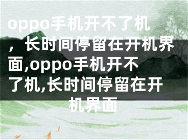 oppo手機(jī)開不了機(jī)，長時(shí)間停留在開機(jī)界面,oppo手機(jī)開不了機(jī),長時(shí)間停留在開機(jī)界面