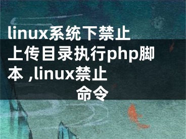 linux系統(tǒng)下禁止上傳目錄執(zhí)行php腳本 ,linux禁止命令