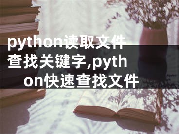 python讀取文件查找關(guān)鍵字,python快速查找文件