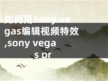 如何用Sony vegas編輯視頻特效 ,sony vegas pr