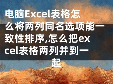 電腦Excel表格怎么將兩列同名選項(xiàng)能一致性排序,怎么把excel表格兩列并到一起