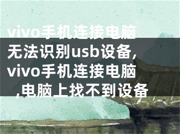 vivo手機(jī)連接電腦無法識別usb設(shè)備,vivo手機(jī)連接電腦,電腦上找不到設(shè)備