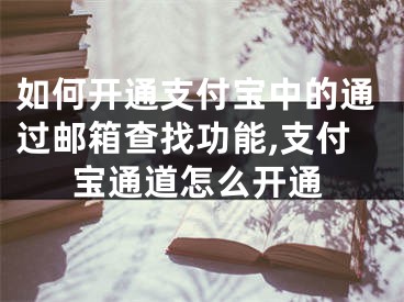 如何開通支付寶中的通過郵箱查找功能,支付寶通道怎么開通