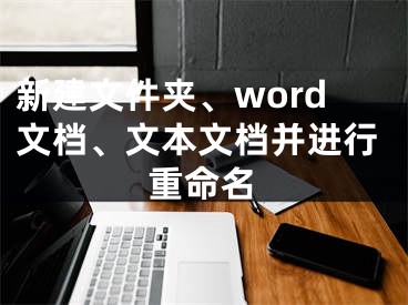 新建文件夾、word文檔、文本文檔并進行重命名