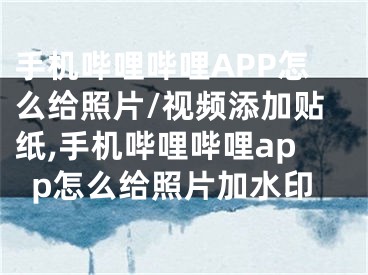 手機(jī)嗶哩嗶哩APP怎么給照片/視頻添加貼紙,手機(jī)嗶哩嗶哩app怎么給照片加水印