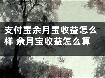 支付寶余月寶收益怎么樣 余月寶收益怎么算