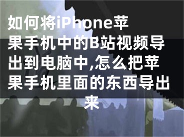 如何將iPhone蘋果手機中的B站視頻導(dǎo)出到電腦中,怎么把蘋果手機里面的東西導(dǎo)出來