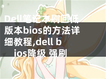 Dell筆記本刷回低版本bios的方法詳細教程,dell bios降級 強刷