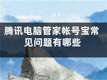 騰訊電腦管家?guī)ぬ?hào)寶常見問題有哪些