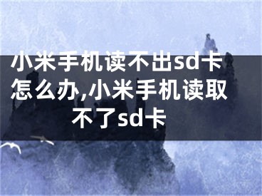 小米手機(jī)讀不出sd卡怎么辦,小米手機(jī)讀取不了sd卡