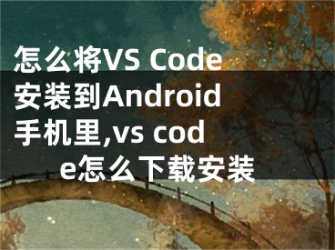 怎么將VS Code安裝到Android手機(jī)里,vs code怎么下載安裝