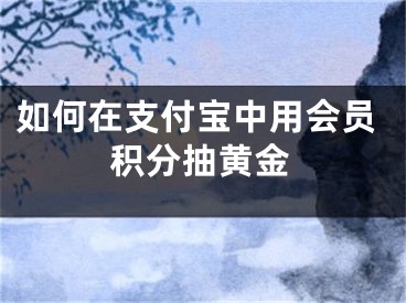 如何在支付寶中用會員積分抽黃金