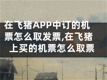 在飛豬APP中訂的機(jī)票怎么取發(fā)票,在飛豬上買的機(jī)票怎么取票