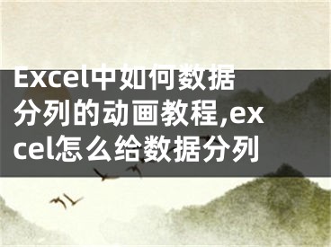 Excel中如何數(shù)據(jù)分列的動畫教程,excel怎么給數(shù)據(jù)分列