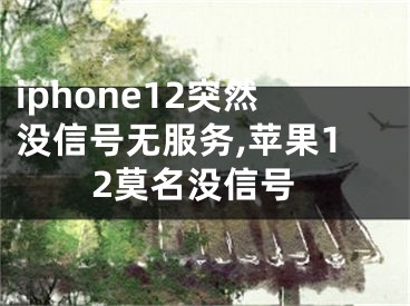 iphone12突然沒信號無服務(wù),蘋果12莫名沒信號